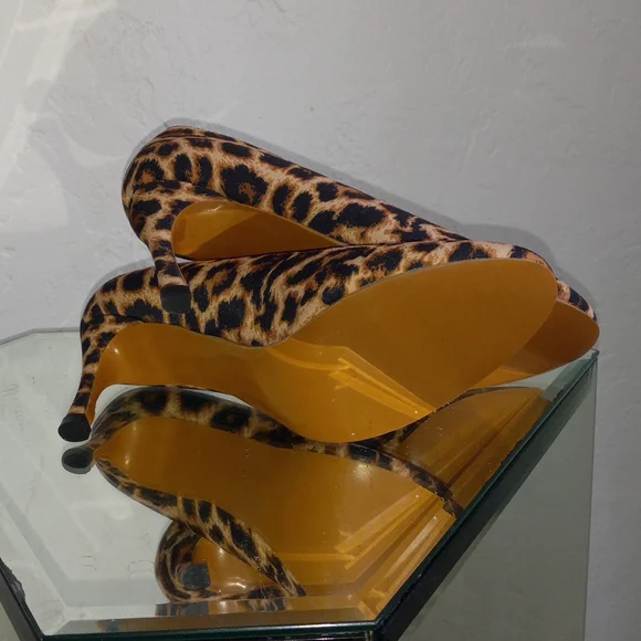 Sizes 10 Custom Shoes leopard print heels - Picture 4 of 5